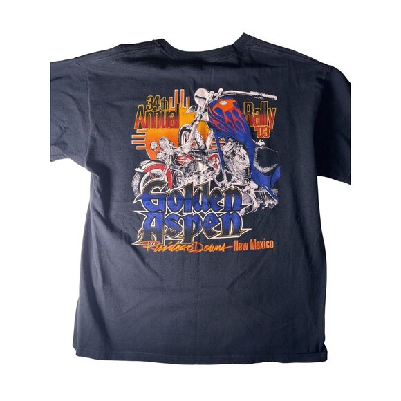 XL Vintage Fruit Of The Loom Heavy Cotton 34th Golden Aspen Rally tee Shirt - Picture 6 of 7